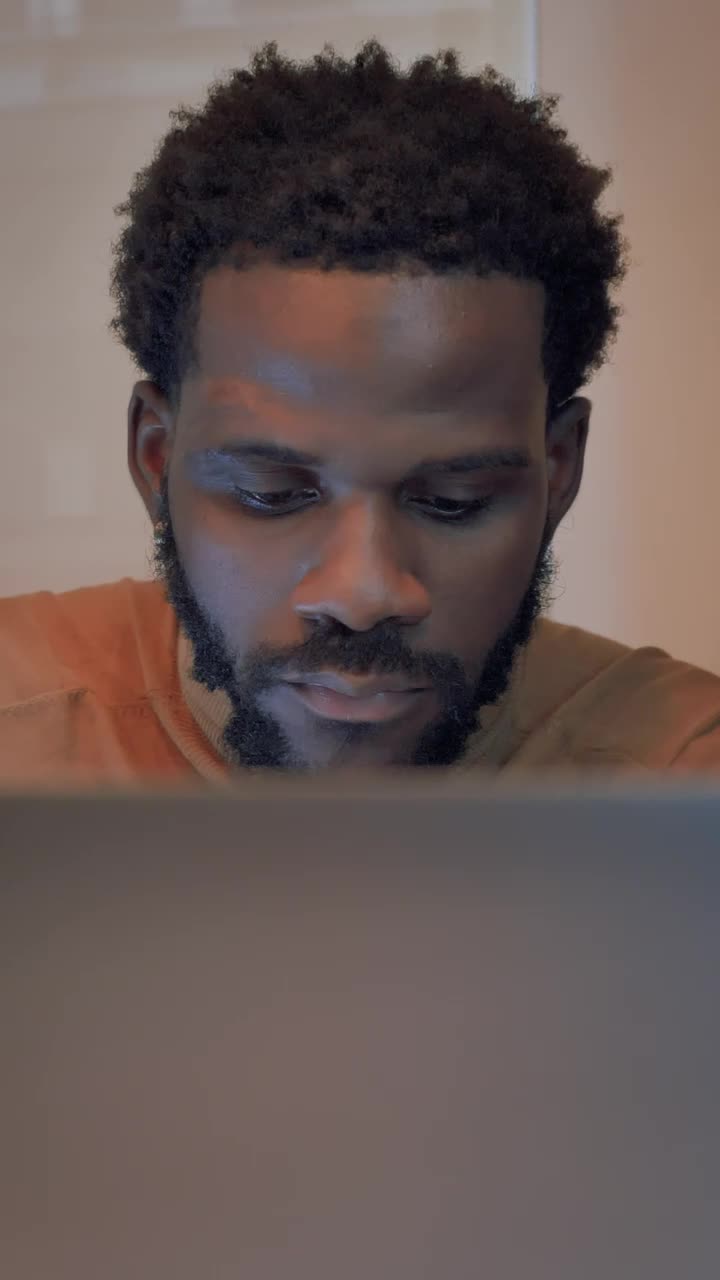 Stock Video Man Closes His Laptop After Work Animated Wallpaper - Free Download
