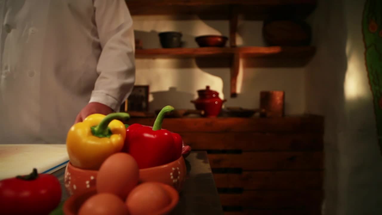 Video Stock Chef Cutting A Large Chunk Of Meat Live Wallpaper For PC - Free Download
