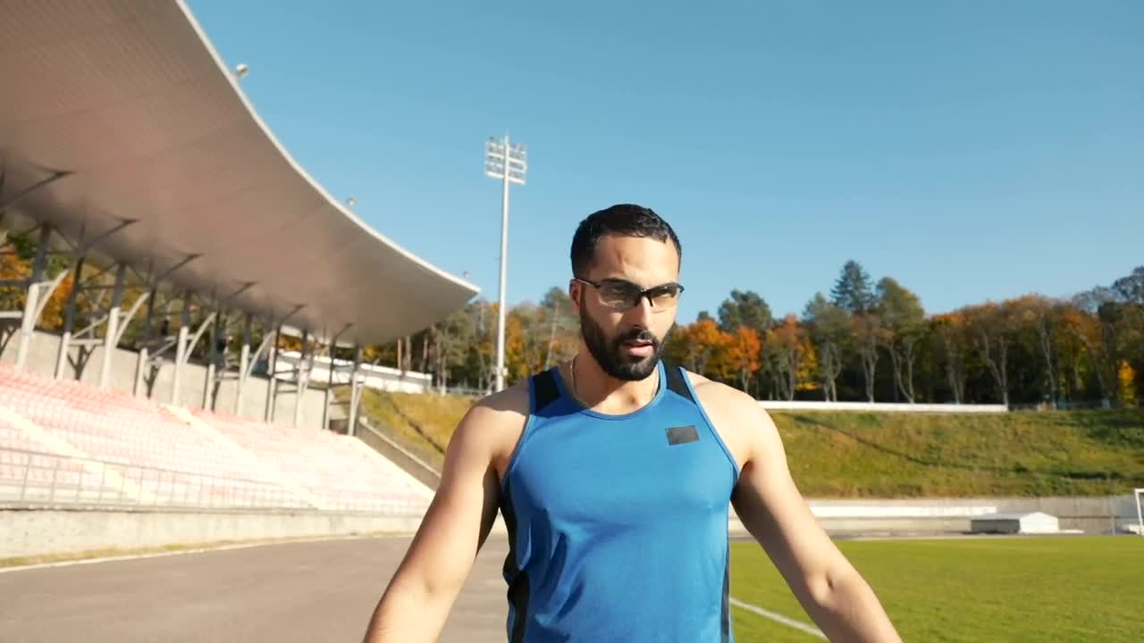 Free Video Stock Sportsman Instagram Influencer Warming Up Before Training Live Wallpaper - Free Download