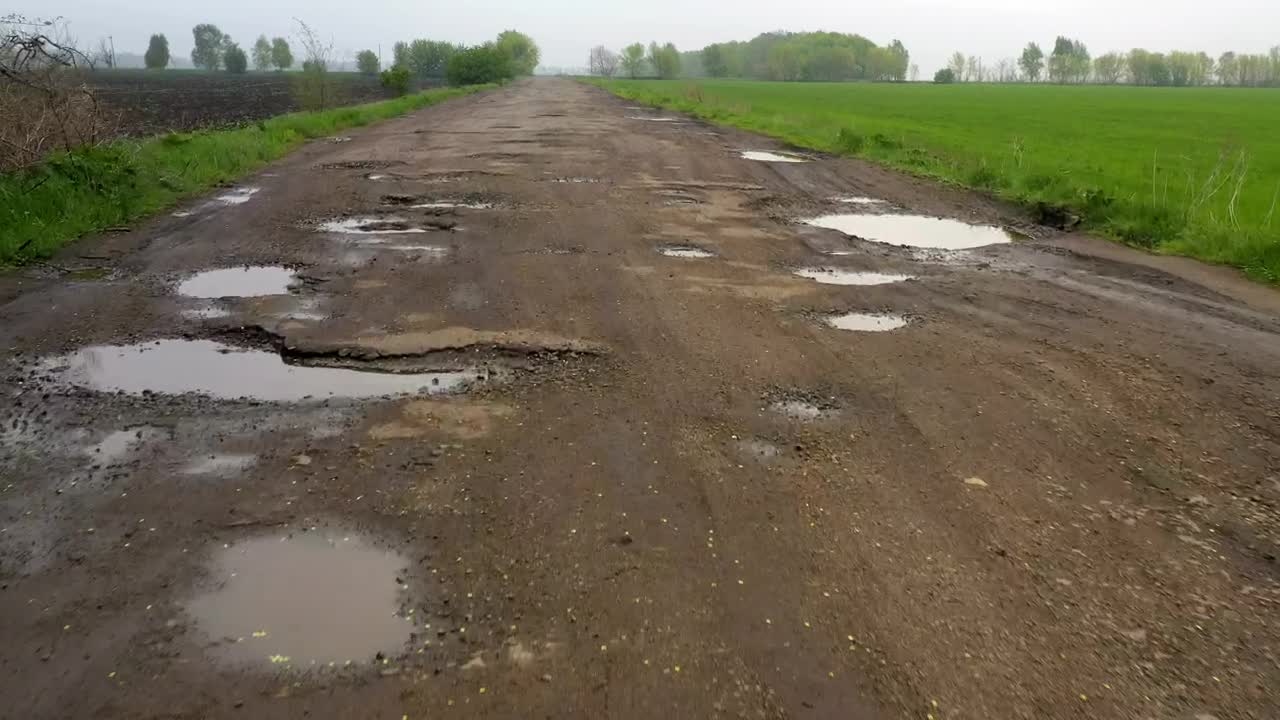 Video Stock Potholes In A Rural Road Live Wallpaper Free - Free Download