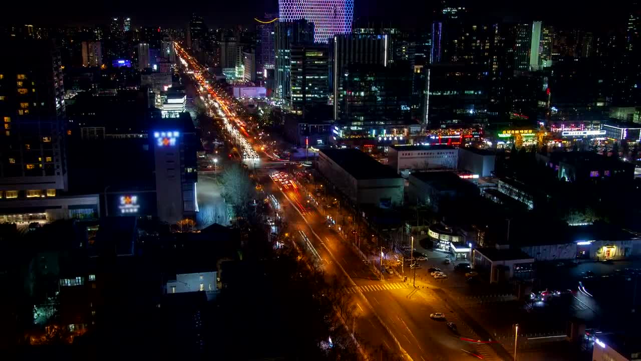 Stock Video Beijing Aerial Cityscape At Night Live Wallpaper For PC - Free Download