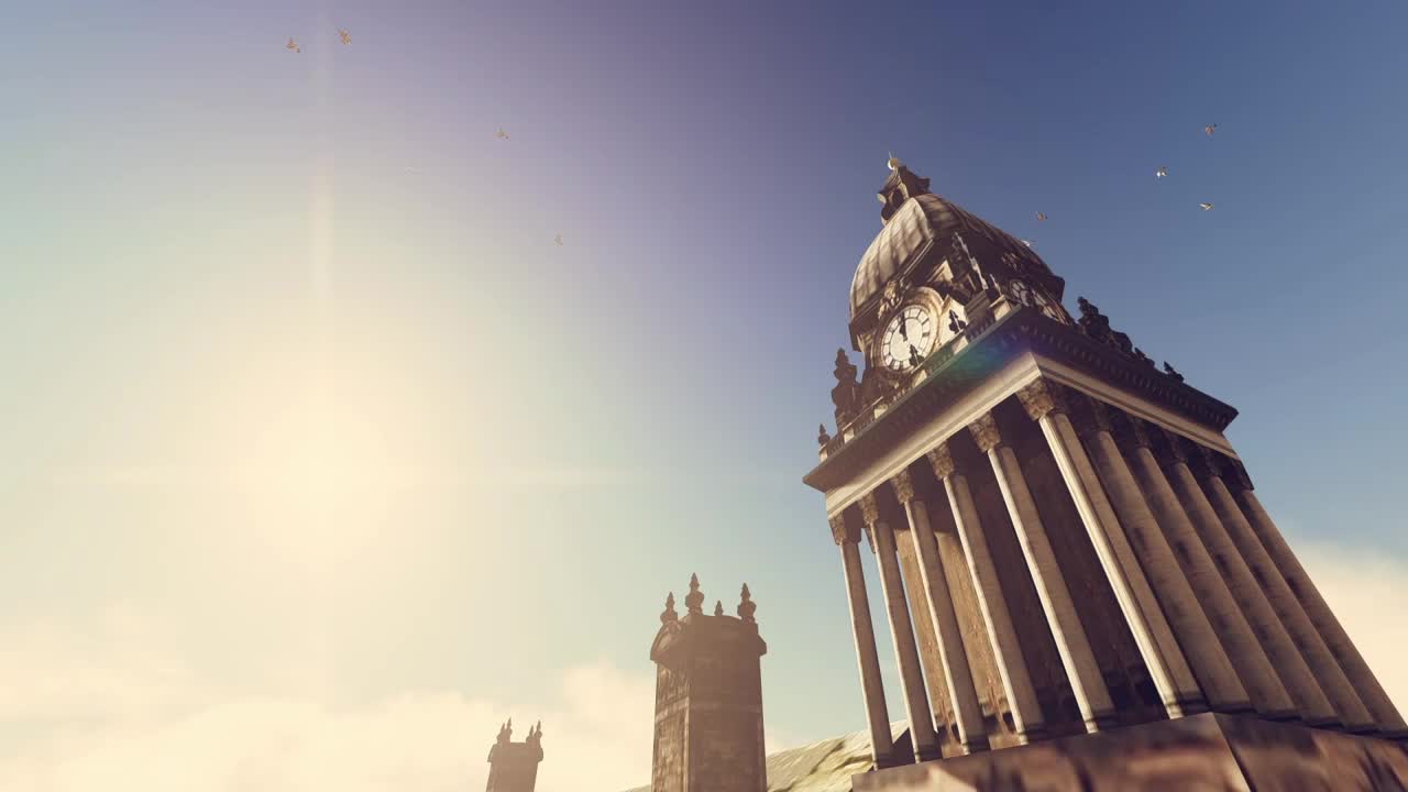 Stock Video Historic Clock Tower Low View Animated Wallpaper - Free Download
