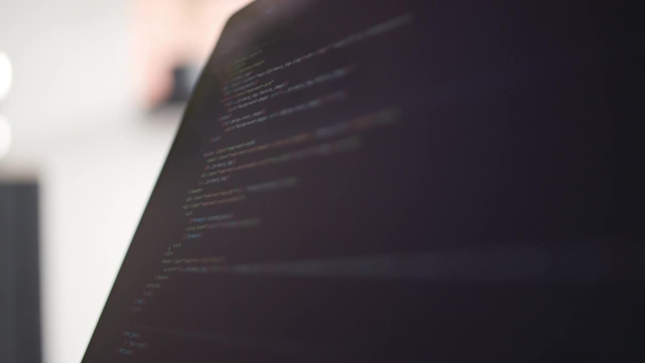 Stock Video Laptop Screen Showing Software Code Animated Wallpaper - Free Download