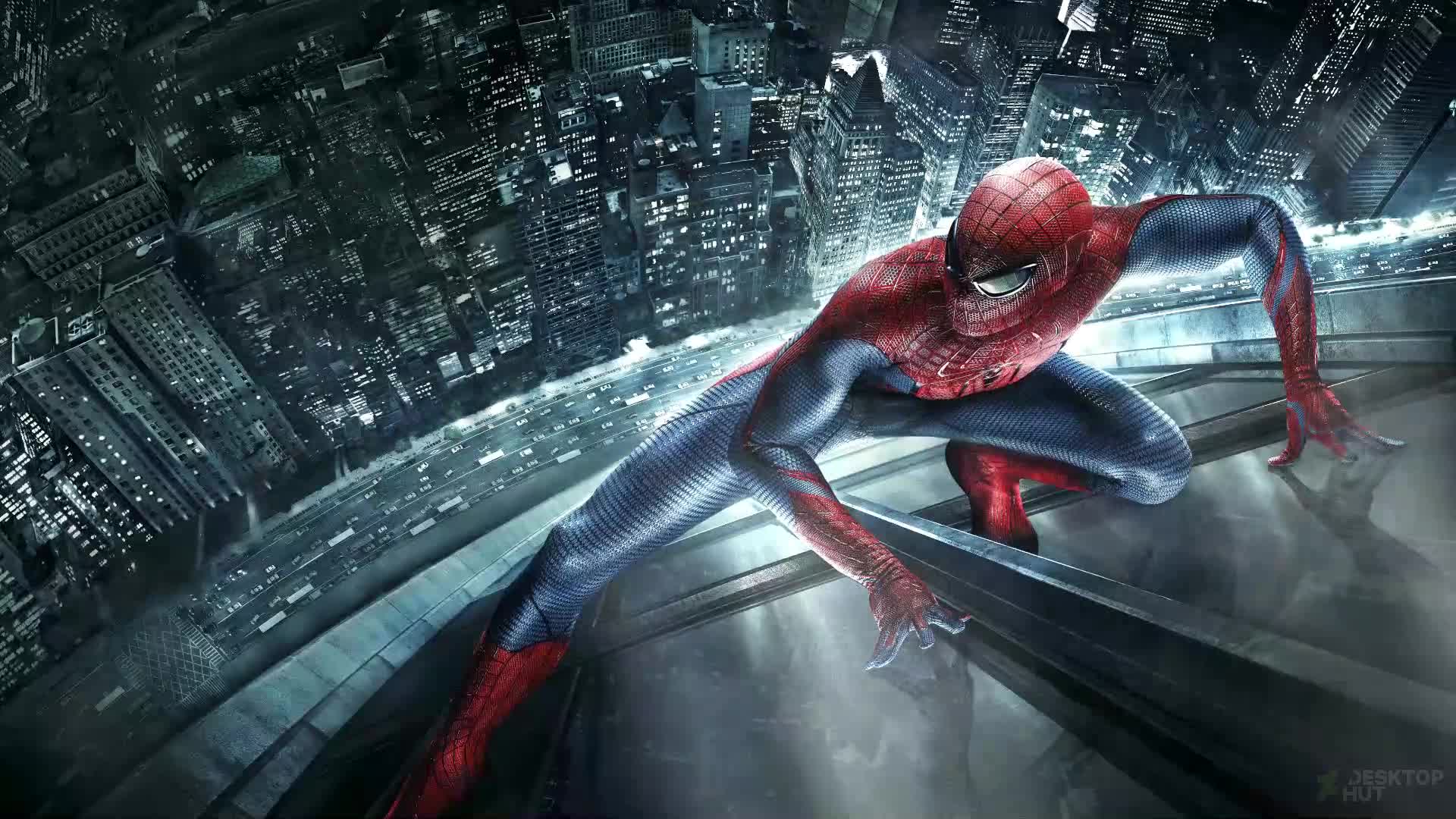 Spiderman on Building at Night Live Wallpaper - Free Download