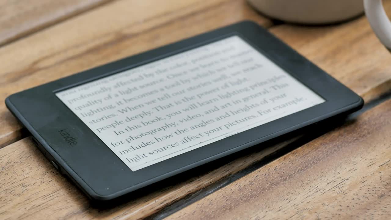 Stock Video Ebook Reader On A Table Live Wallpaper For PC - Free Download