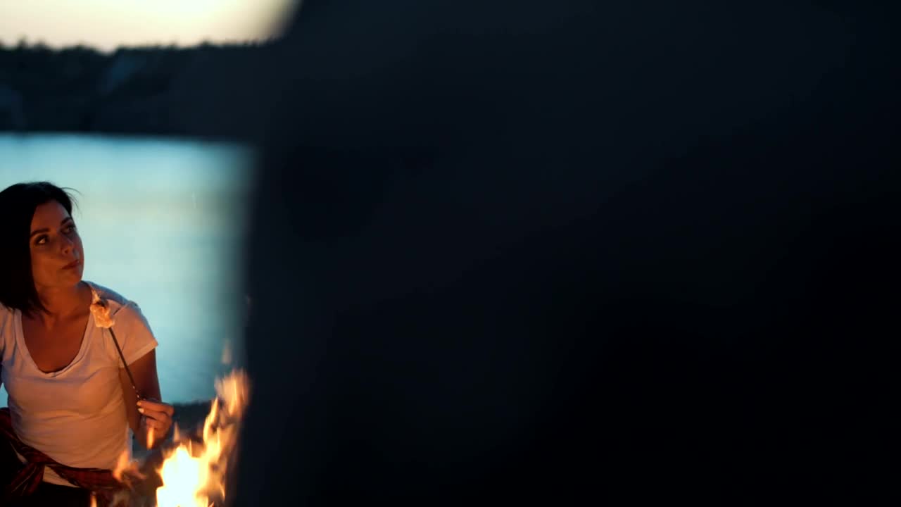 Stock Video Friends Having A Conversation In A Campfire Live Wallpaper For PC - Free Download
