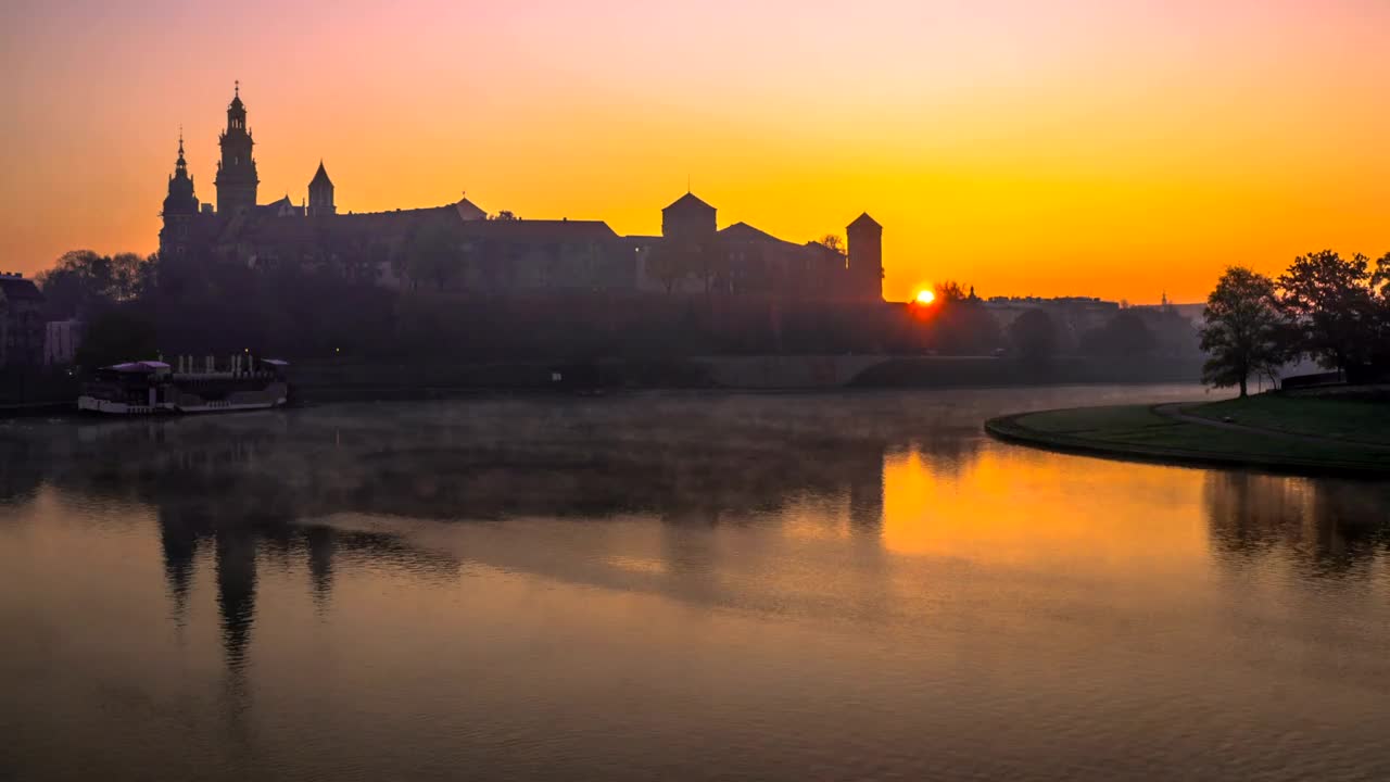 Video Stock Castle Silhouette In The Sunrise Live Wallpaper For PC - Free Download