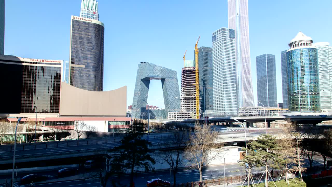 Stock Video Beijing Business District Skyline Time Lapse Live Wallpaper For PC - Free Download
