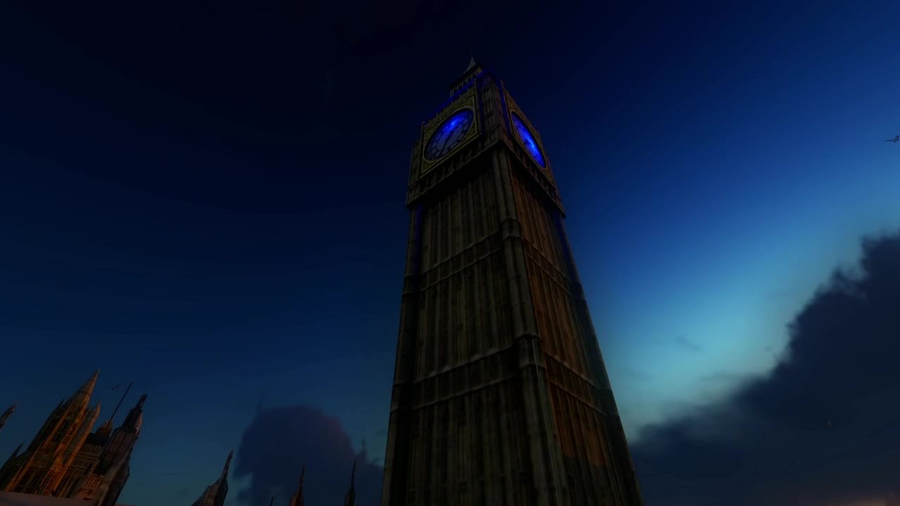 Video Stock Climbing Up The Big Ben Tower During A Sunset Live Wallpaper For PC - Free Download