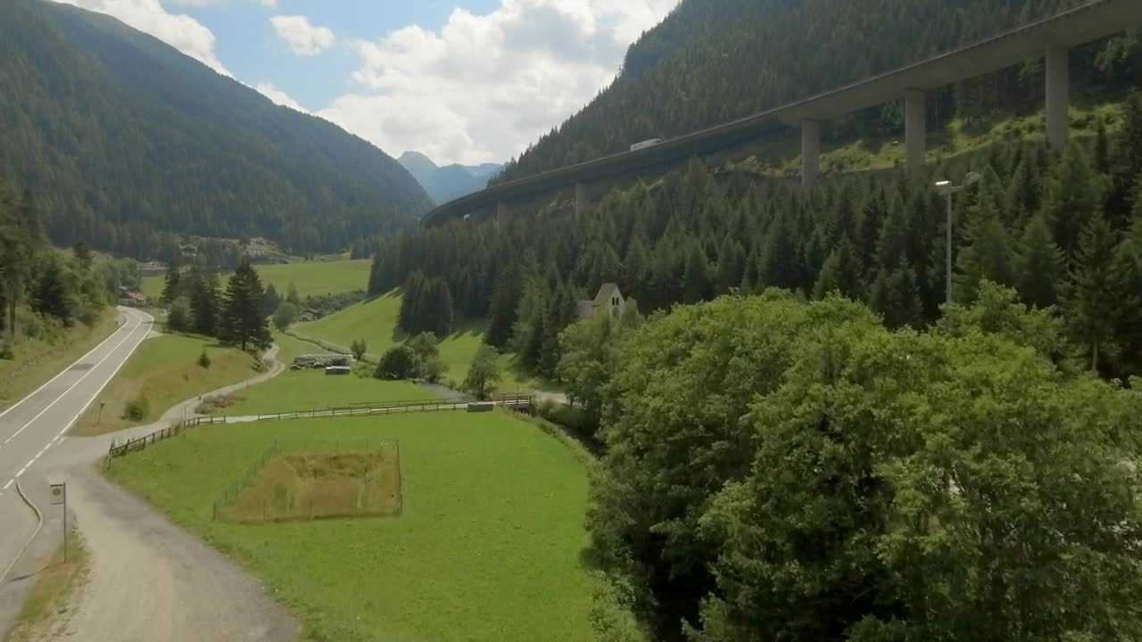 Stock Video Countryside With A Freeway Next To A Mountain Live Wallpaper For PC - Free Download
