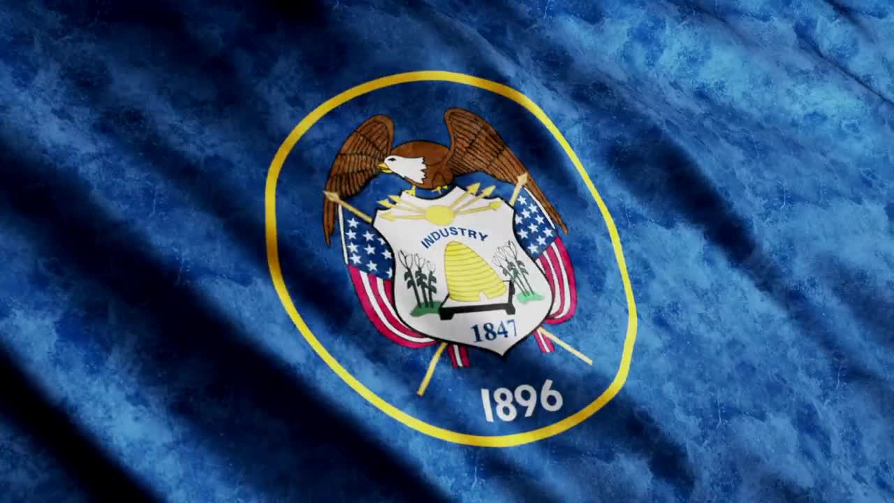 Stock Footage Utah Flag Usa State Live Wallpaper - Free Download