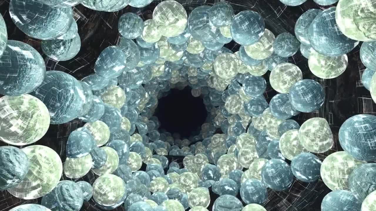 Stock Video Futuristic Tunnel With Light Spheres Live Wallpaper For PC - Free Download