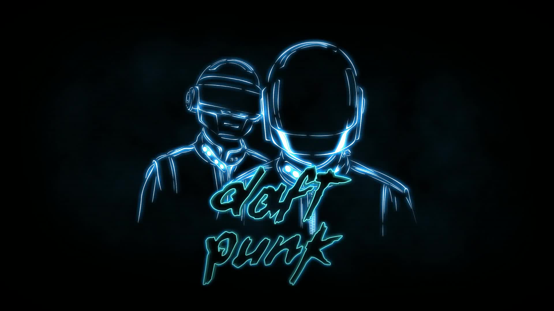 Glowing Daft Punk Video Live Wallpaper - Free Download