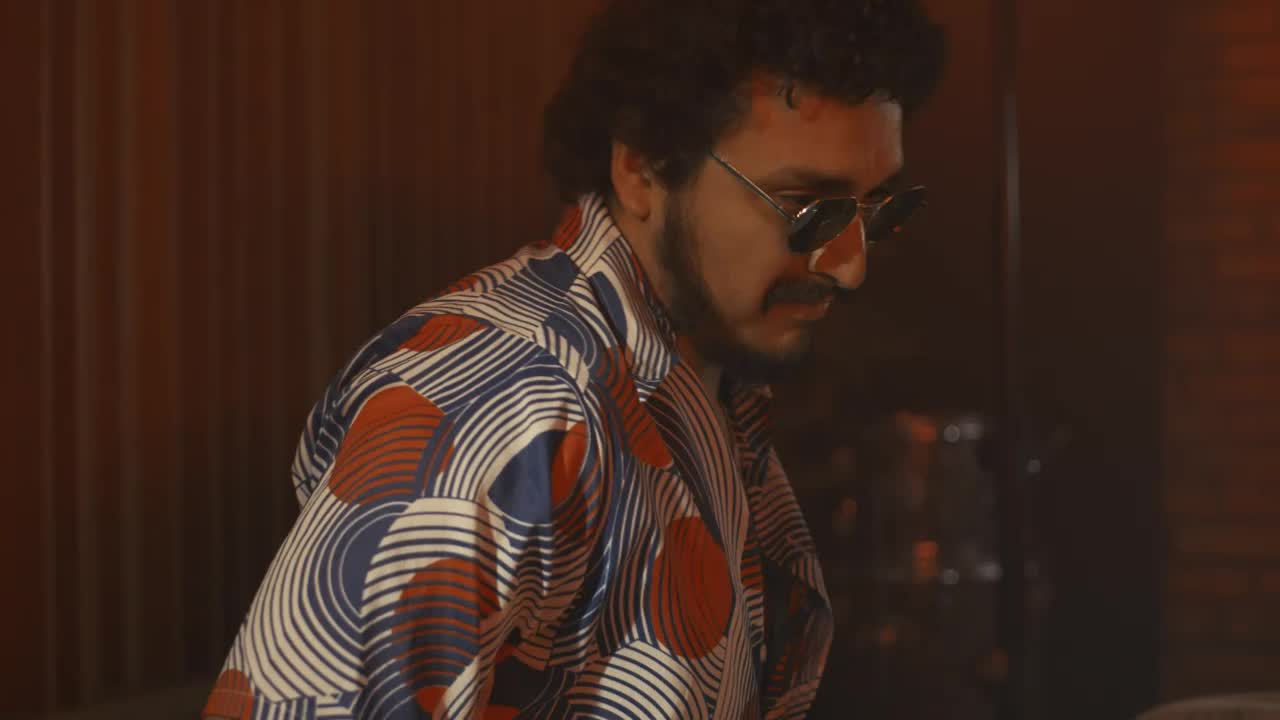 Free Video Stock Stylish Drummer Performing In A Recording Studio Live Wallpaper - Free Download