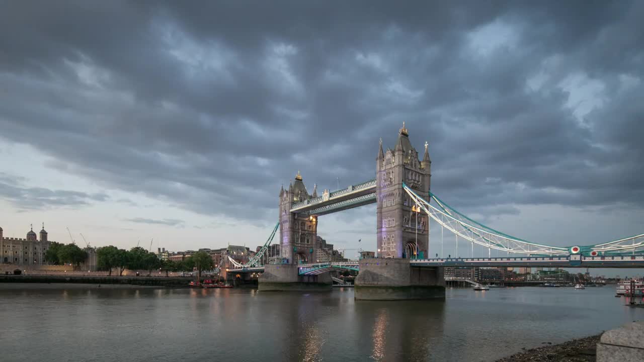 Free Video Stock tower bridge in london during sunset Live Wallpaper - Free Download