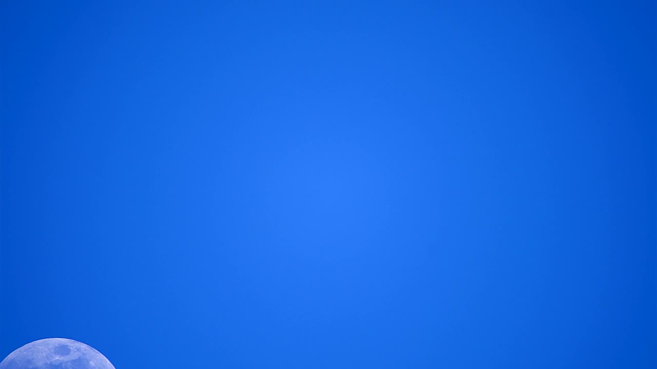 Stock Video Half Moon Crossing A Clear Blue Sky Live Wallpaper For PC - Free Download