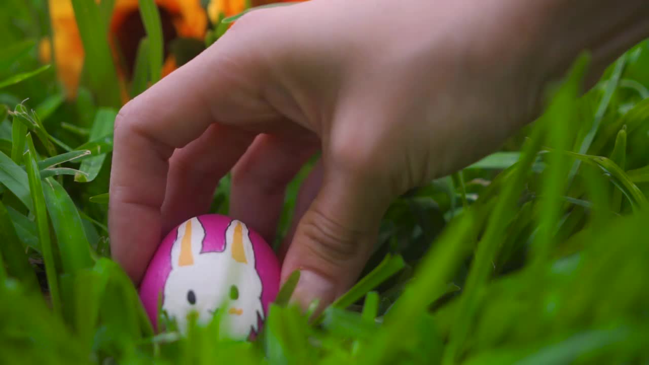 Stock Video Person Leaving Easter Eggs In Garden Live Wallpaper - Free Download