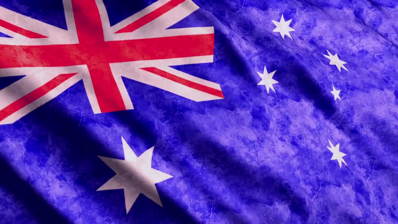 Stock Video Faded Australian Waving Flag Live Wallpaper For PC - Free Download