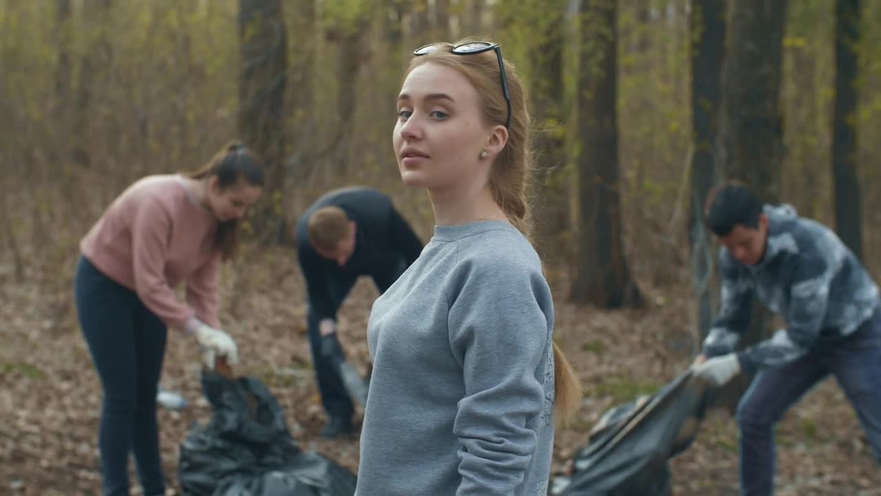 Free Stock Video Volunteers Recycling In The Forest Live Wallpaper - Free Download