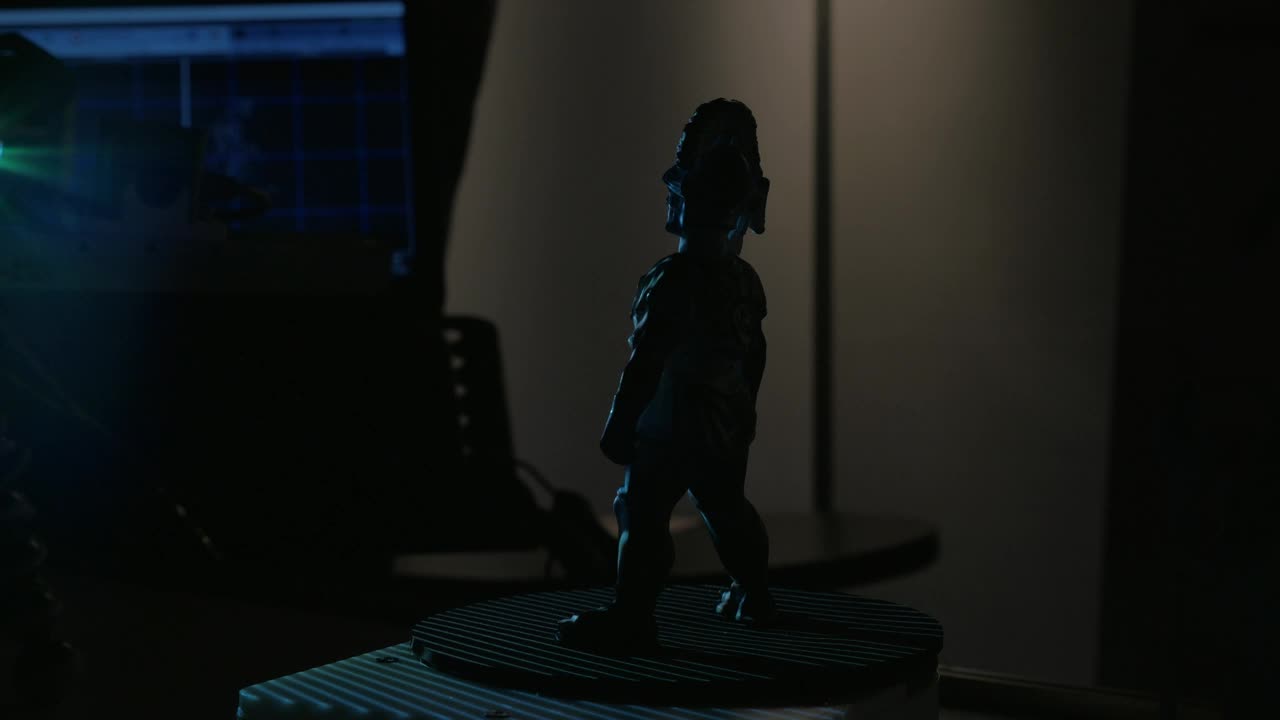 Free Stock Video Scanning A Figurine Ready For Printing Live Wallpaper - Free Download