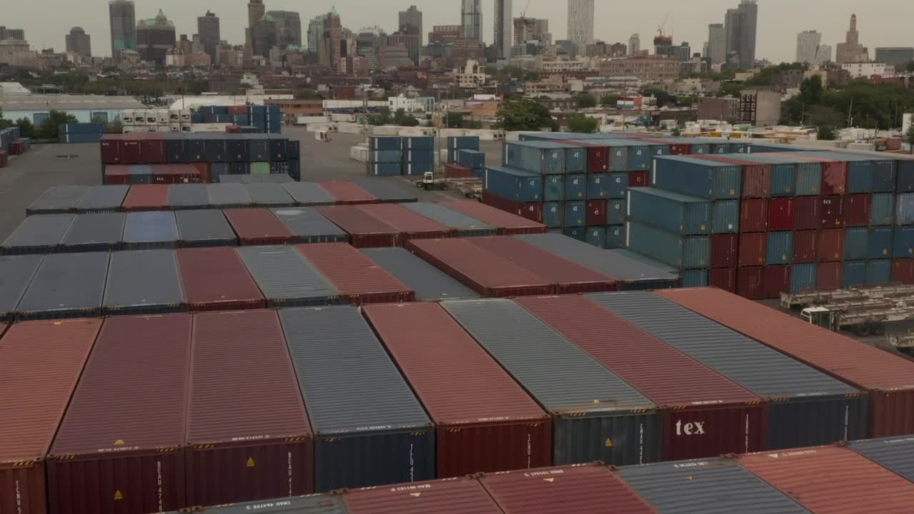 Free Video Stock Stacked International Shipping Containers Live Wallpaper - Free Download