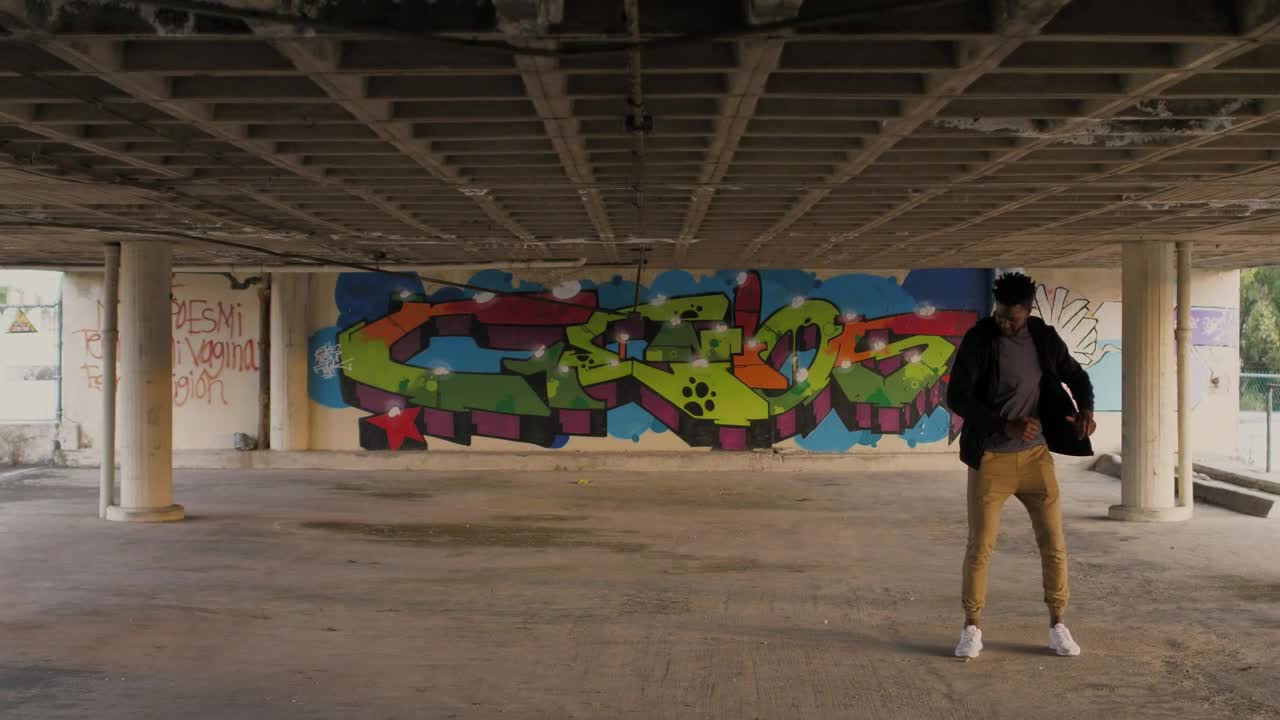 Stock Footage Urban Man Dancing At A Parking Building Live Wallpaper - Free Download