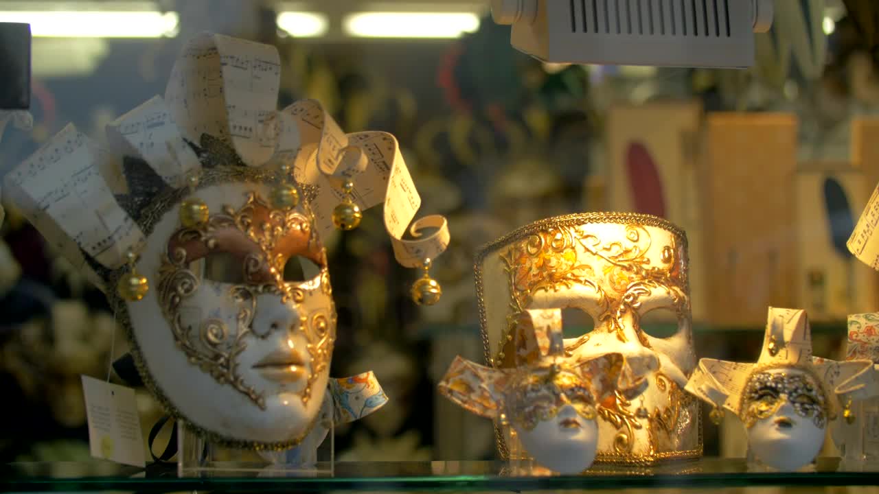 Video Stock Carnival Masks In A Shop Window Live Wallpaper For PC - Free Download