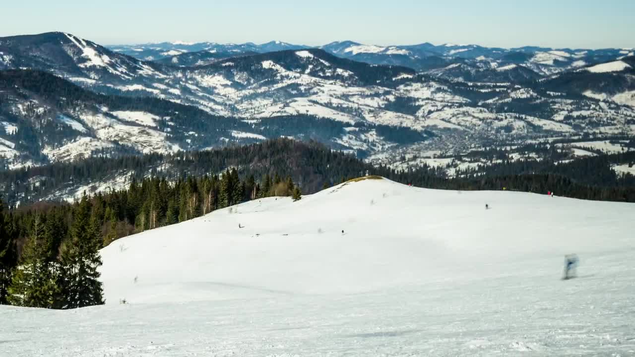 Free Video Stock time lapse of a ski resort in a sunny day Live Wallpaper - Free Download