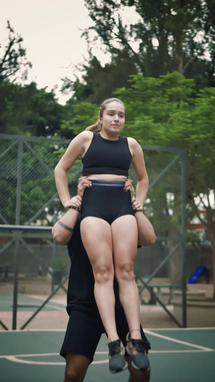 Video Stock Cheerleader Boy Lifting A Girl On His Hands Live Wallpaper For PC - Free Download