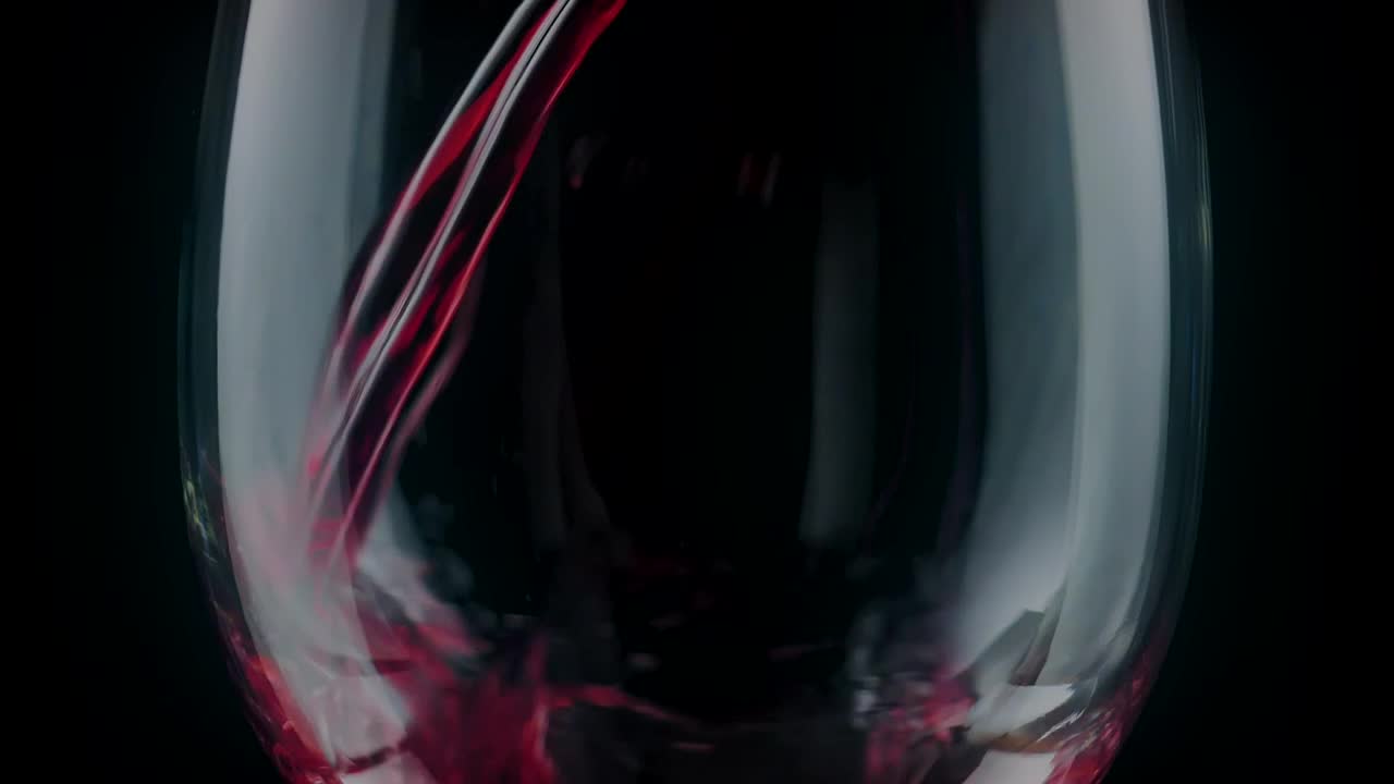 Video Stock Pouring Red Wine In A Glass Seen On A Black Live Wallpaper Free - Free Download