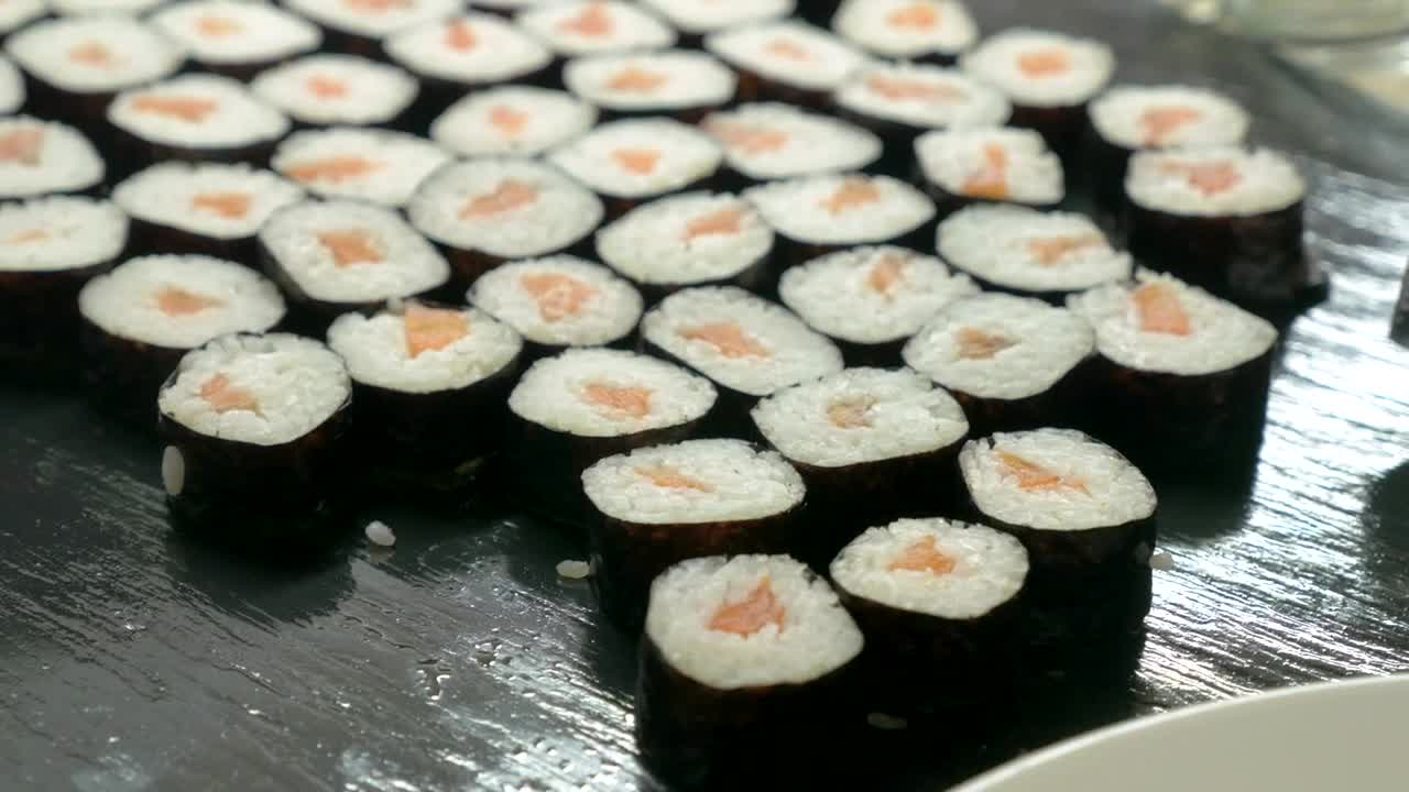 Video Stock Choosing Sushi From A Table Live Wallpaper For PC - Free Download