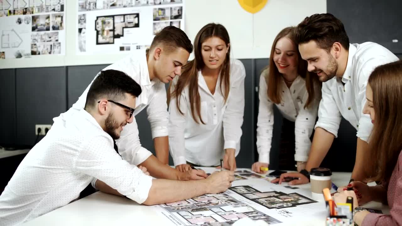 Free Stock Video Young Architects Working On A Blueprint 36909Live Wallpaper - Free Download
