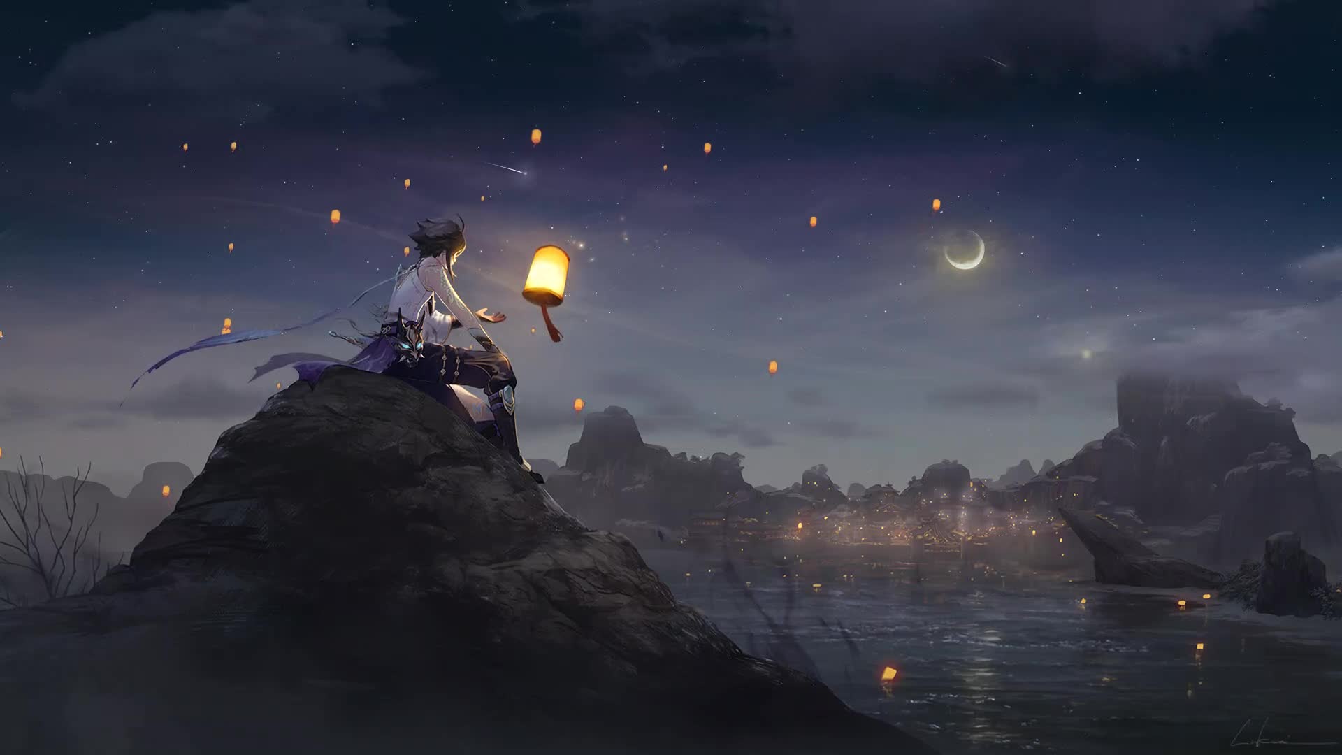Xiao Lantern Festival Genshin Impact Live Wallpaper - Free Download