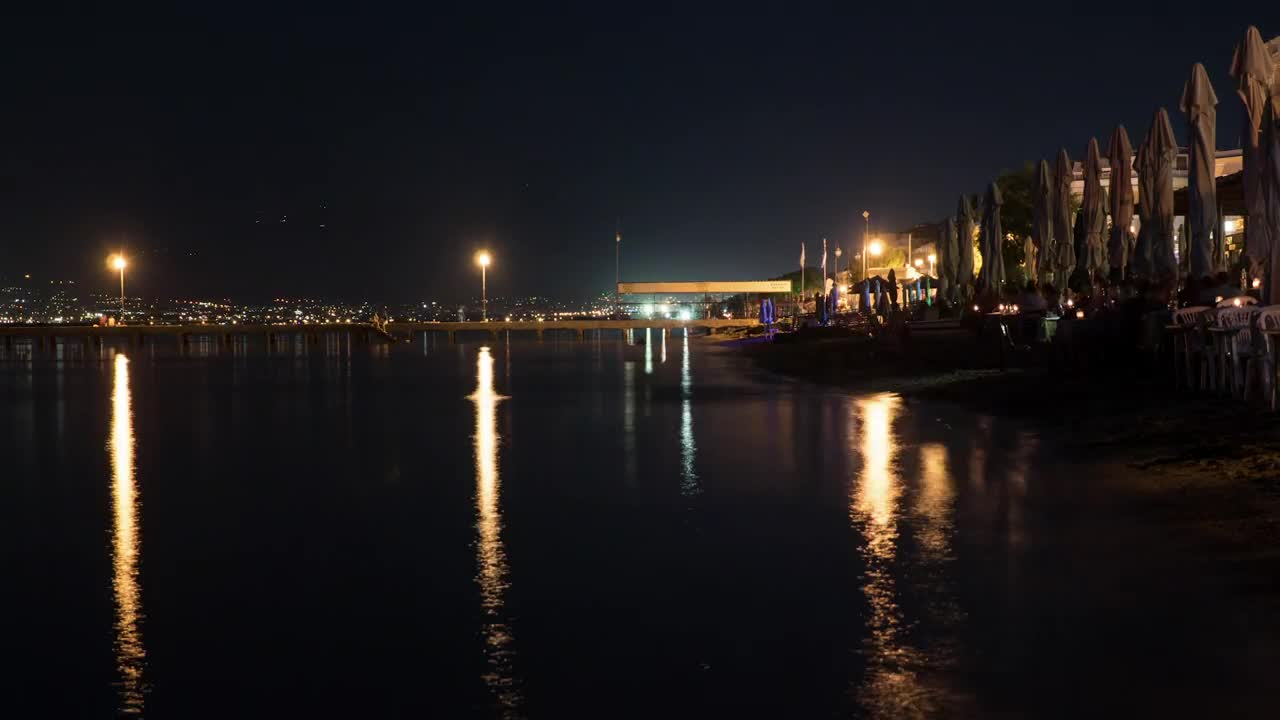 Video Stock City Lights And Calm Waters At Night Live Wallpaper For PC - Free Download