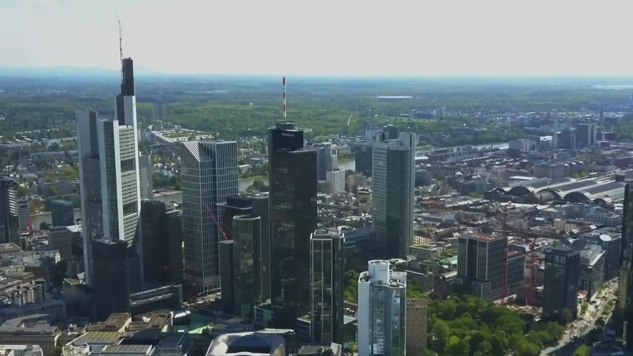 Free Video Stock Spectacular Skyscrapers In The City Of Frankfurt Live Wallpaper - Free Download