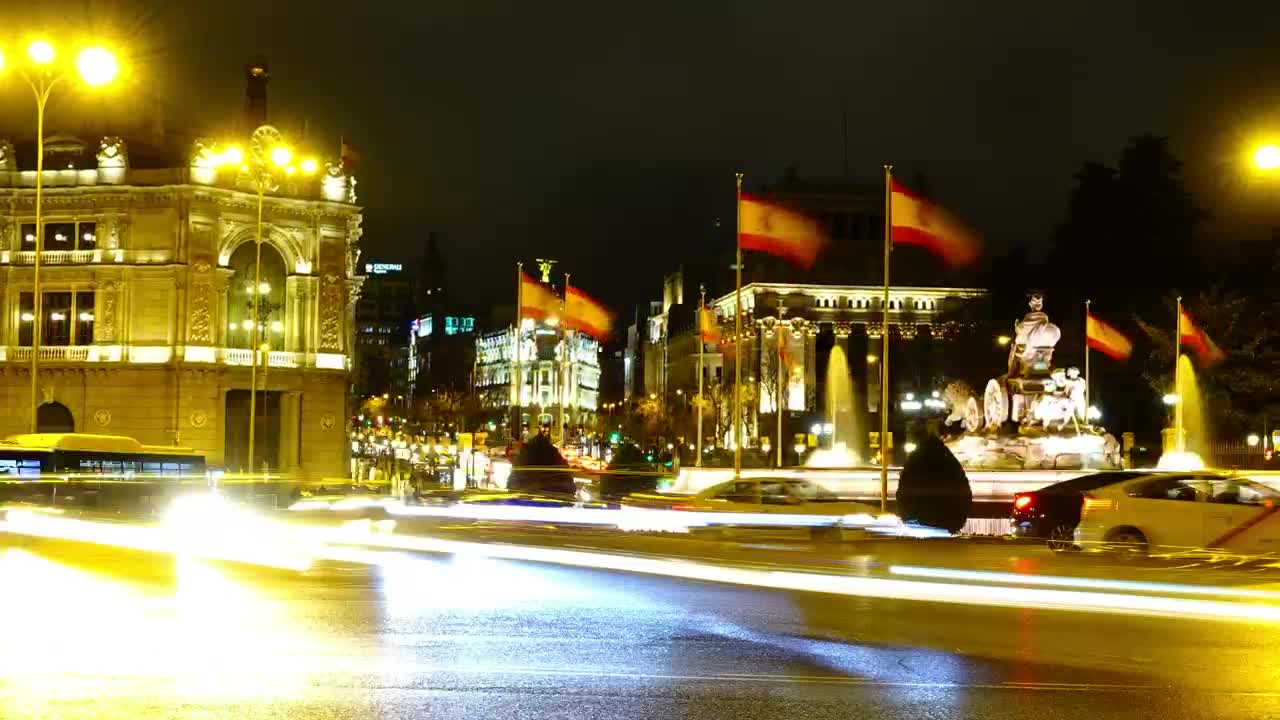 Free Video Stock time lapse of traffic at night in spain Live Wallpaper - Free Download