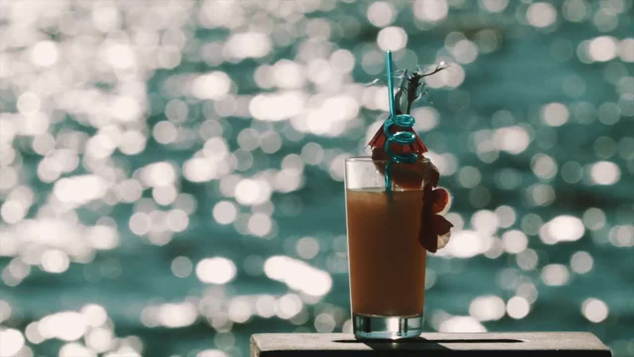 Stock Video Orange Cocktail With Decorations Live Wallpaper - Free Download