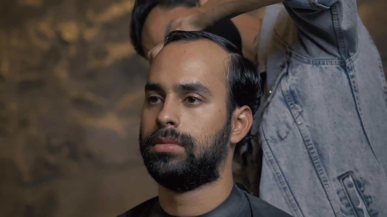 Stock Video Cutting A Mans Hair In A Barbershop Live Wallpaper For PC - Free Download