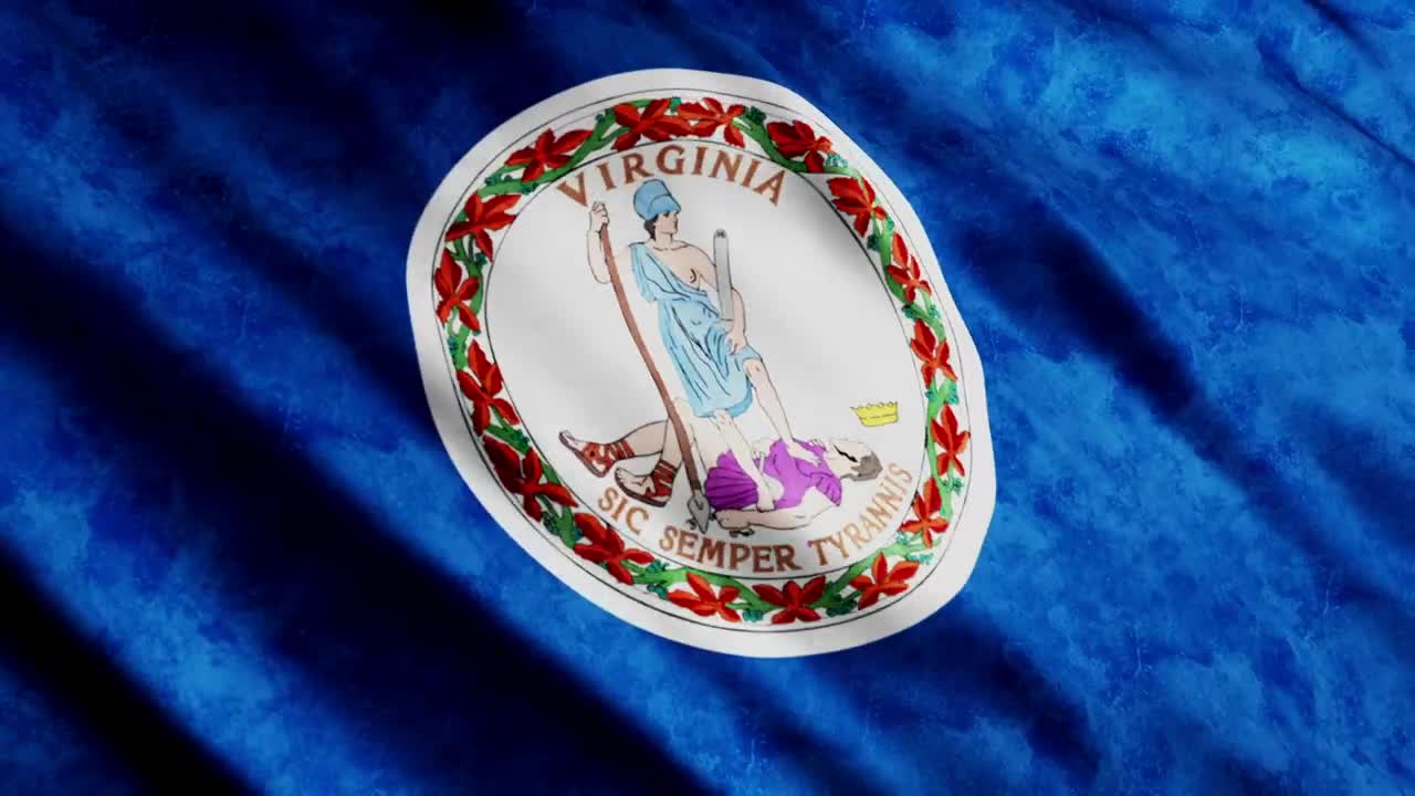 Stock Footage Virginia State Flag Waving Slowly Live Wallpaper - Free Download