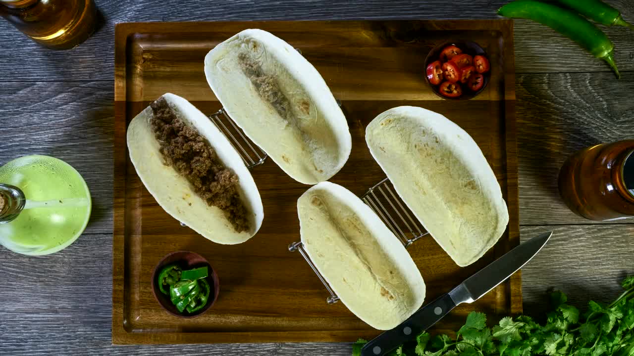 Free Video Stock timelapse of taco filling Live Wallpaper - Free Download