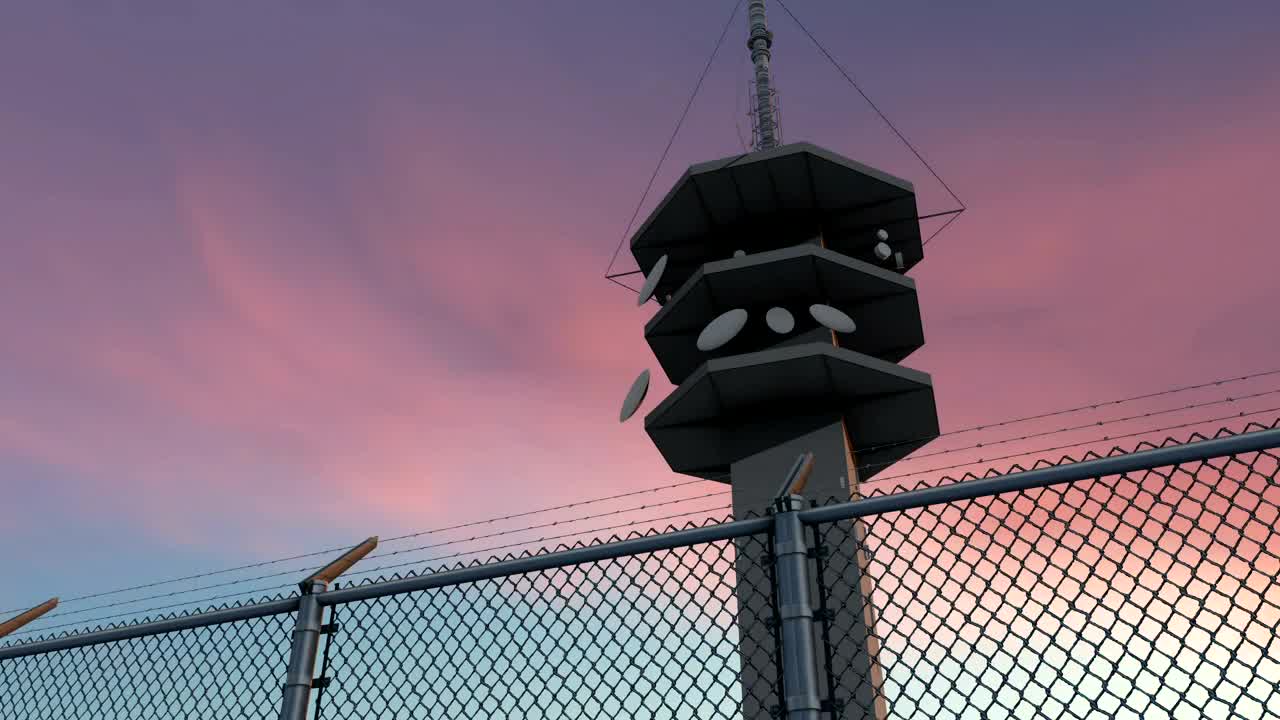 Free Video Stock tower with satellite dishes outside a grate Live Wallpaper - Free Download