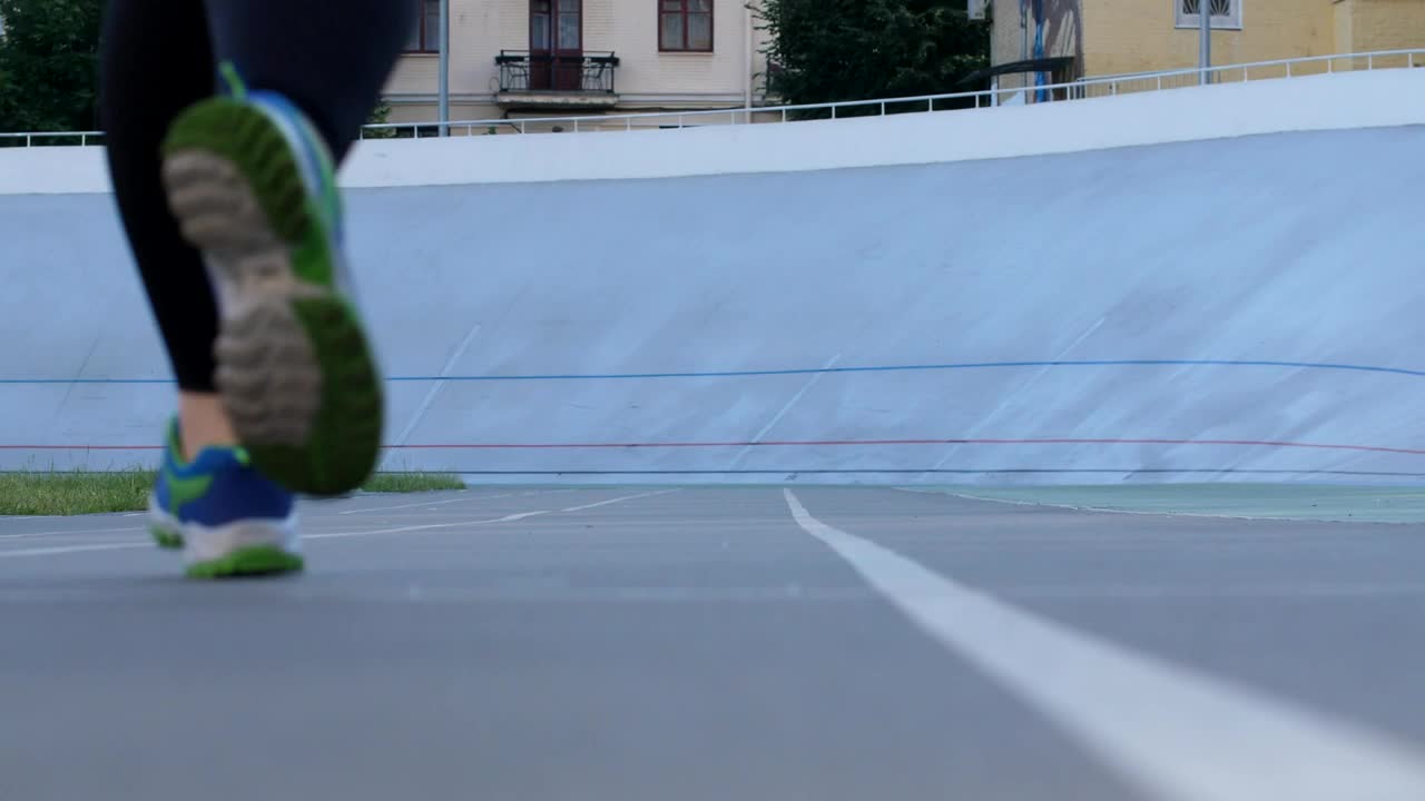 Stock Footage Woman At A Running Track Ground View Live Wallpaper - Free Download