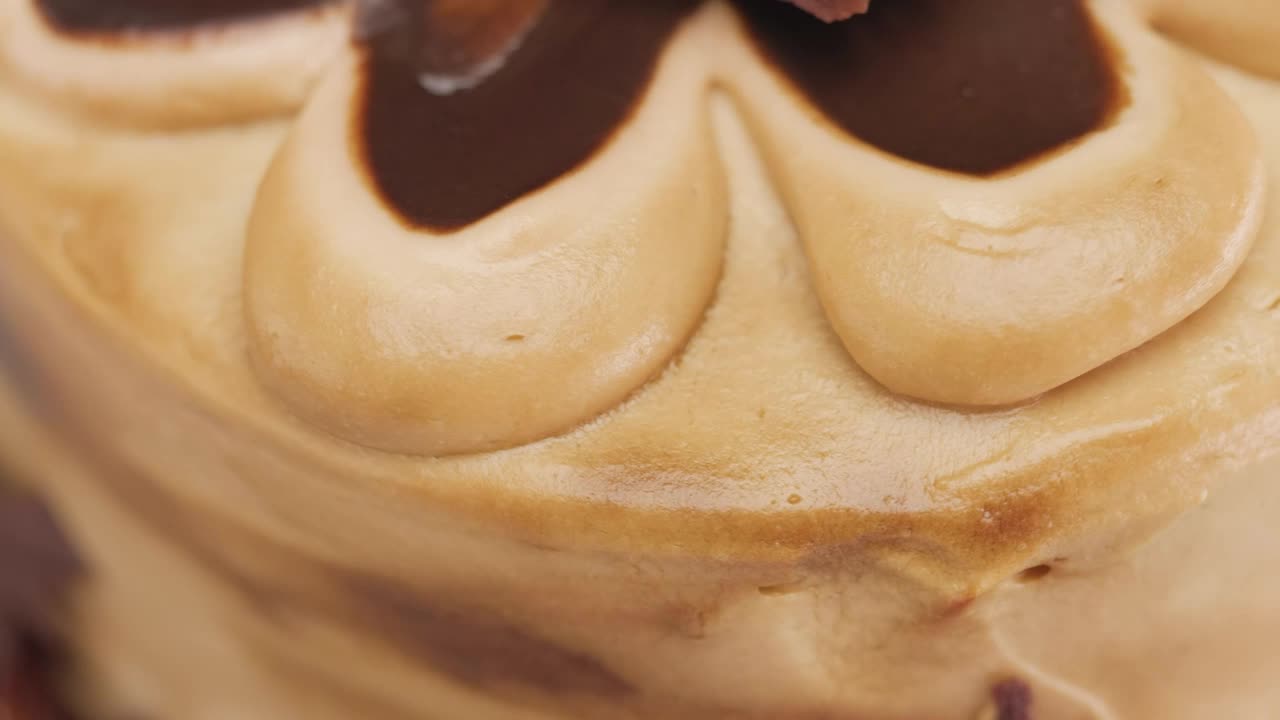 Free Video Stock texture of a cake with chocolate slowly rotating Live Wallpaper - Free Download