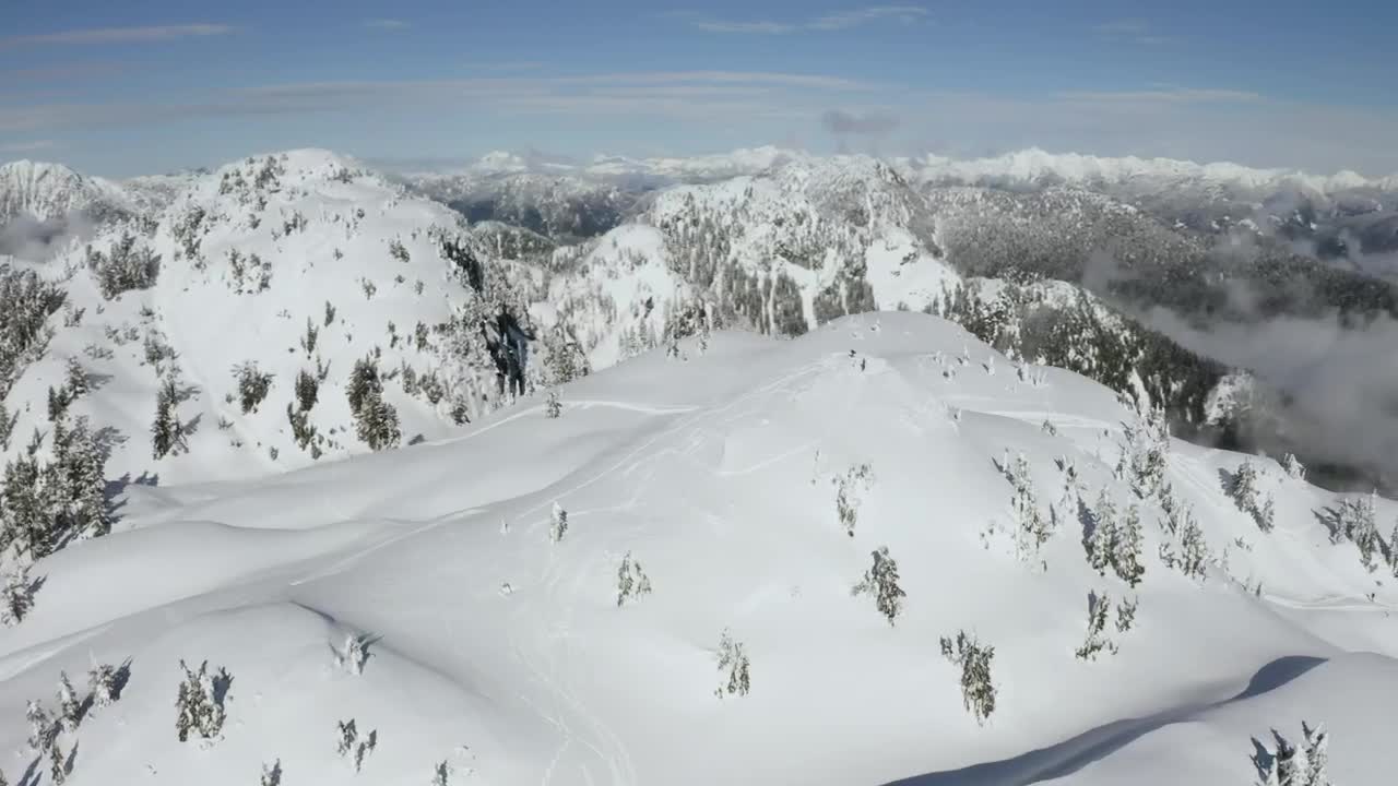 Video Stock Canada Snowy Mountain Range From Above Live Wallpaper For PC - Free Download