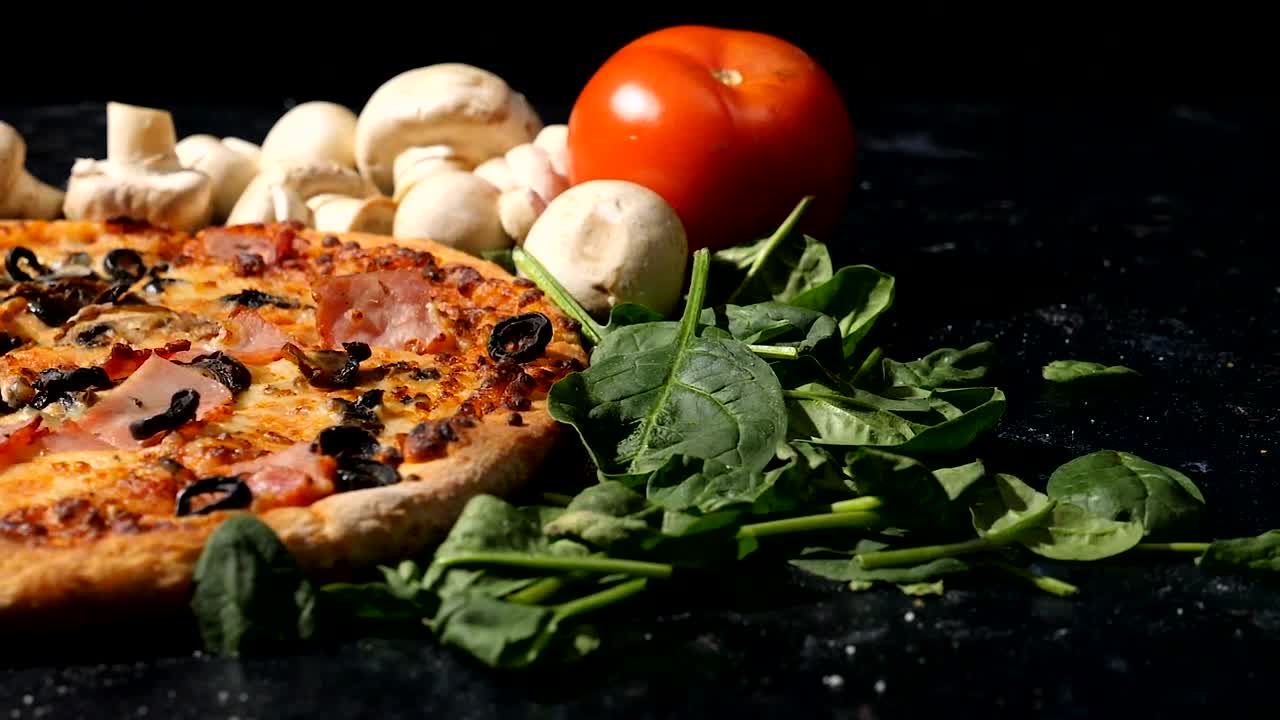 Stock Video Dropping Mushrooms Onto A Pizza Live Wallpaper For PC - Free Download