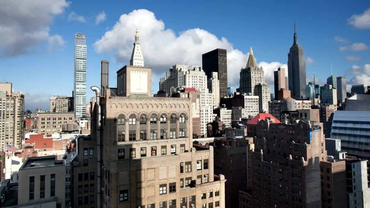 Stock Video High Point Of View Of Manhattan City Animated Wallpaper - Free Download
