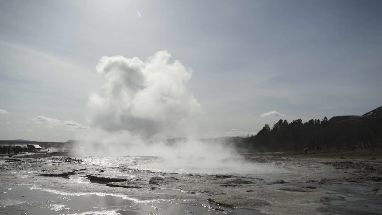 Stock Video Erupting Geysir In A National Park Live Wallpaper For PC - Free Download