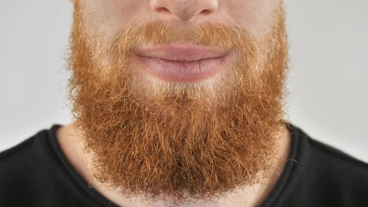 Video Stock Red Haired Man With A Beard Smiling Live Wallpaper Free - Free Download