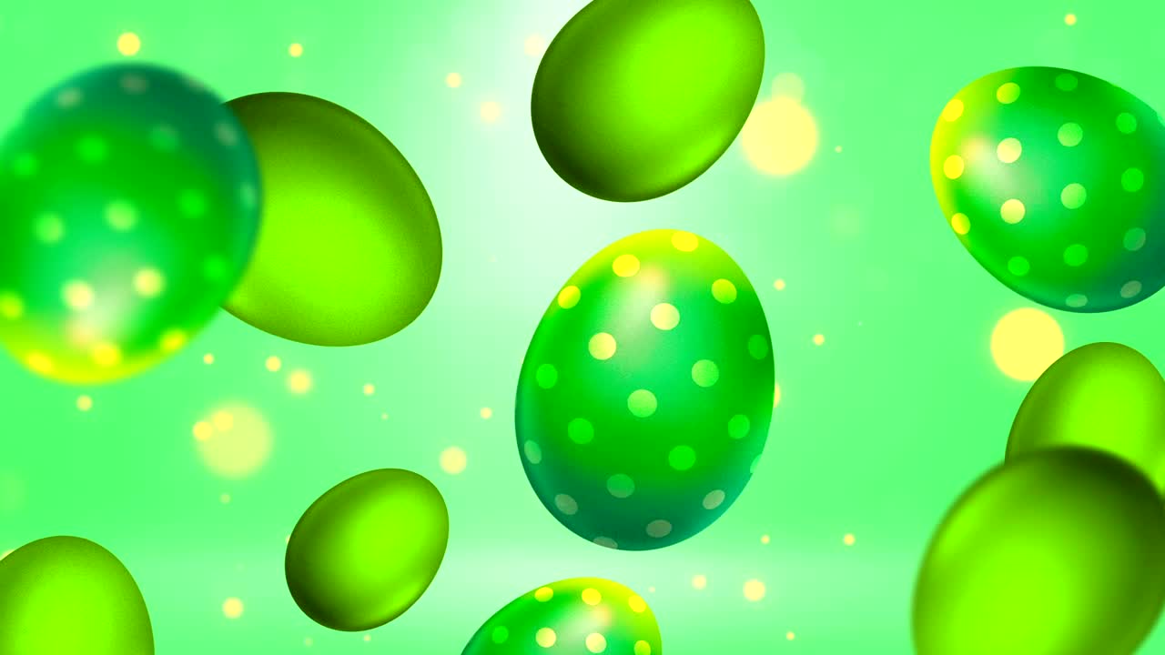 Stock Video Green Easter Eggs Animation Live Wallpaper For PC - Free Download