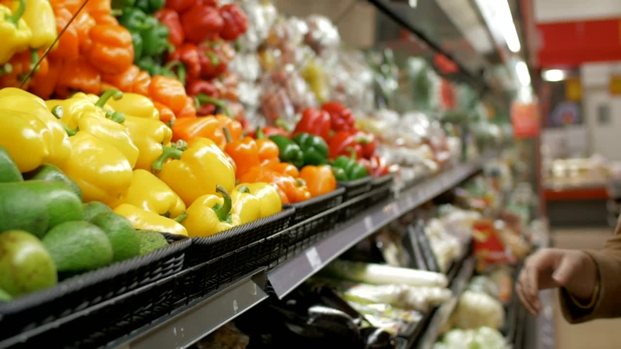 Stock Footage Woman Buying Peppers Live Wallpaper - Free Download